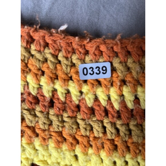 Vintage Rare Crochet Blanket Square Cottagecore Granny Square 65 X 76 Grannycore - Picture 2 of 3